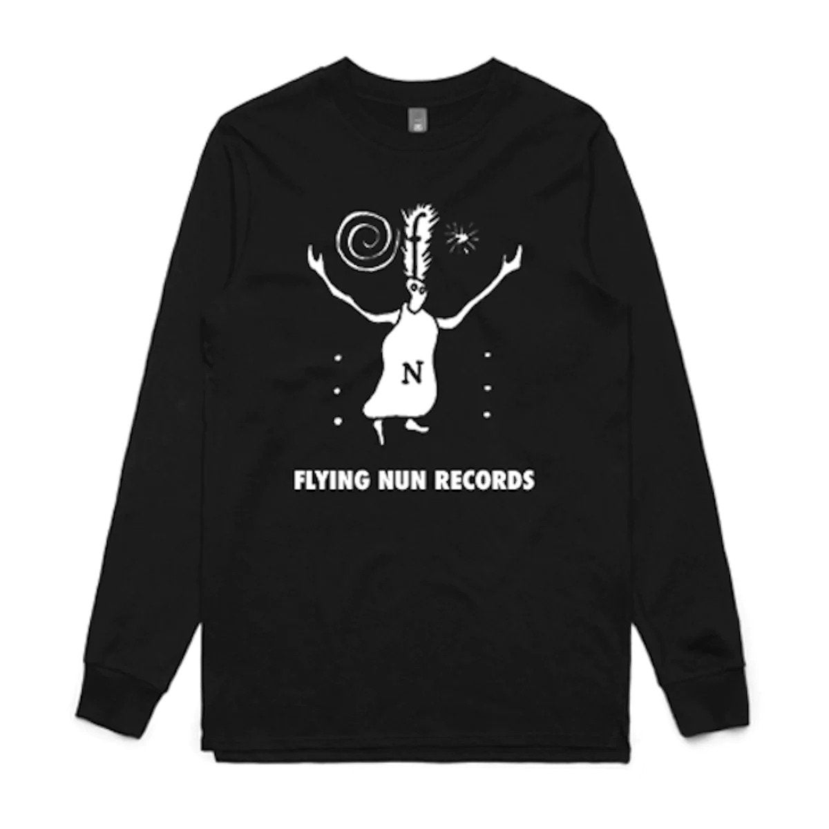 Fuzzy Flying Nun Long Sleeve Shirt (Black)